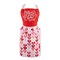 Contemporary Home Living Conversation Hearts Valentine's Day Chef Apron - 35" - Red and White